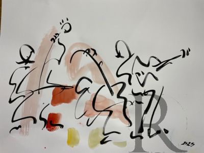 Emphasis in Art,illustrations, Rhythm in Art, jazz beats, Line in Art, spirit of jazz, Directional Force in Art,