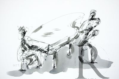piano jazz drawing