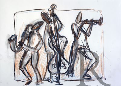 Emphasis in Art,illustrations, Rhythm in Art, jazz beats, Line in Art, spirit of jazz, Directional Force in Art,