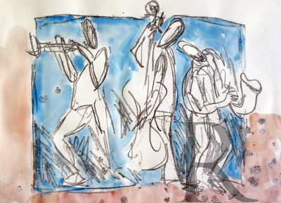 Emphasis in Art,illustrations, Rhythm in Art, jazz beats, Line in Art, spirit of jazz, Directional Force in Art,